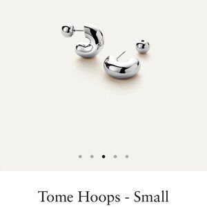 Jenny Bird Silver Tome Hoops Earrings